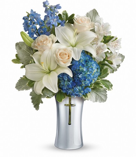 Rac's Skies Of Remembrance Bouquet from Racanello Florist in Stamford, CT